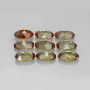 Pedras preciosas de andaluzita multicolorido natural de  ct, corte oval, VS-SI