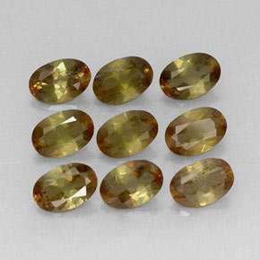 Pedras preciosas de andaluzita multicolorido natural de 3,80 ct, corte oval, VS-SI