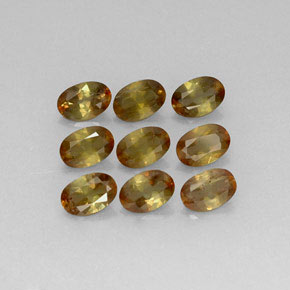 Pedras preciosas de andaluzita multicolorido natural de 3,80 ct, corte oval, VS-SI