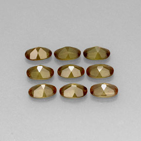Pedras preciosas de andaluzita multicolorido natural de 3,80 ct, corte oval, VS-SI