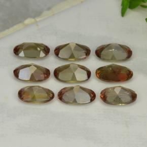 Pedras preciosas de andaluzita multicolorido natural de 3,72 ct, corte oval, VS-SI