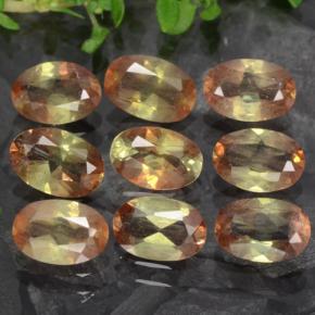Pedras preciosas de andaluzita multicolorido natural de 3,67 ct, corte oval, VS-SI