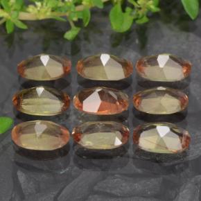 Pedras preciosas de andaluzita multicolorido natural de 3,67 ct, corte oval, VS-SI