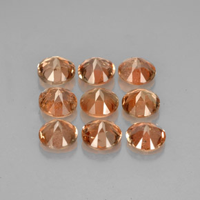 Pedras preciosas de andaluzita multicolorido natural de  ct, corte redondo, VS