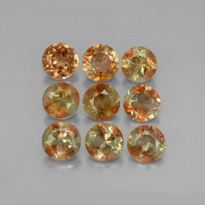Pedras preciosas de andaluzita multicolorido natural de 2,33 ct, corte redondo, VS-SI