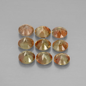 Pedras preciosas de andaluzita multicolorido natural de 2,33 ct, corte redondo, VS-SI