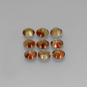 Pedras preciosas de andaluzita multicolorido natural de  ct, corte redondo, VS-SI