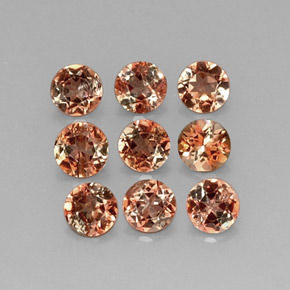 Pedras preciosas de andaluzita multicolorido natural de  ct, corte redondo, VS
