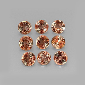 Pedras preciosas de andaluzita multicolorido natural de  ct, corte redondo, VS