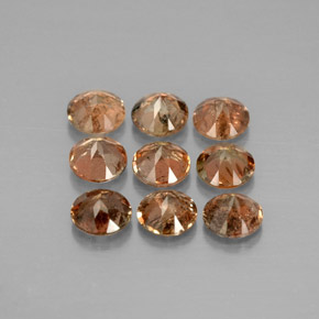 Pedras preciosas de andaluzita multicolorido natural de  ct, corte redondo, VS