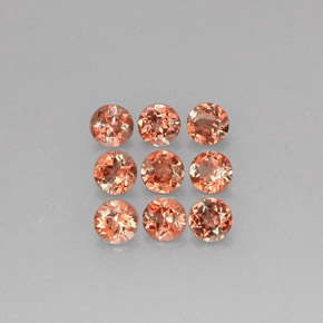 Pedras preciosas de andaluzita rosa natural de  ct, corte redondo, VS-SI