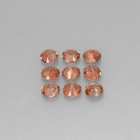Pedras preciosas de andaluzita rosa natural de  ct, corte redondo, VS-SI