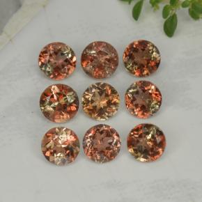 Pedras preciosas de andaluzita multicolorido natural de 2,39 ct, corte redondo, VS-SI