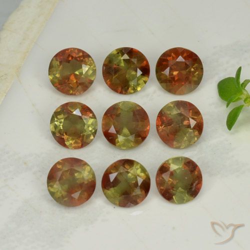 2.24ctw Natural Multicolorido Andaluzita, Redondo, VS-SI