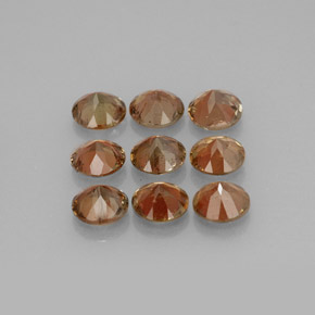 Pedras preciosas de andaluzita multicolorido natural de 2,34 ct, corte redondo, VS-SI