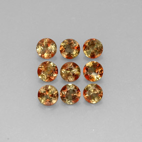Pedras preciosas de andaluzita multicolorido natural de  ct, corte redondo, VS-SI