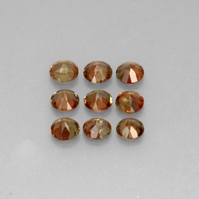 Pedras preciosas de andaluzita multicolorido natural de  ct, corte redondo, VS-SI