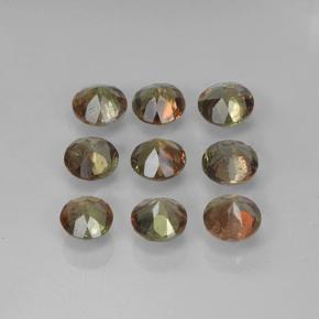 Pedras preciosas de andaluzita multicolorido natural de 2,32 ct, corte redondo, VS-SI