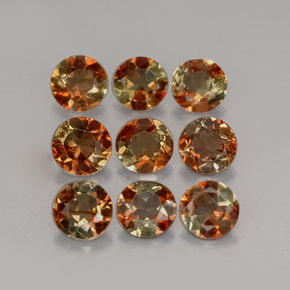 Pedras preciosas de andaluzita multicolorido natural de  ct, corte redondo, VS