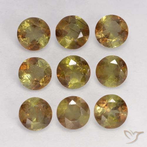 2.19ctw Natural Multicolorido Andaluzita, Redondo, VS