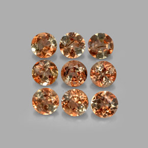 Pedras preciosas de andaluzita multicolorido natural de 2,19 ct, corte redondo, VS