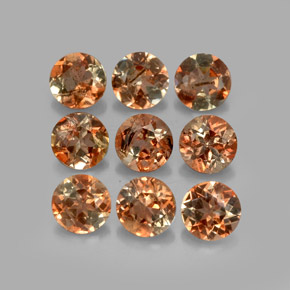 Pedras preciosas de andaluzita multicolorido natural de 2,19 ct, corte redondo, VS