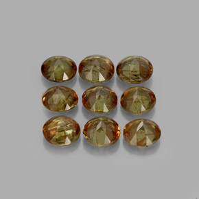 Pedras preciosas de andaluzita multicolorido natural de  ct, corte redondo, VS