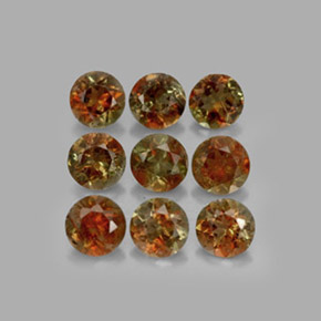 Pedras preciosas de andaluzita multicolorido natural de 2,28 ct, corte redondo, VS
