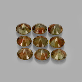 Pedras preciosas de andaluzita multicolorido natural de 2,28 ct, corte redondo, VS