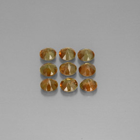 Pedras preciosas de andaluzita multicolorido natural de  ct, corte redondo, VS