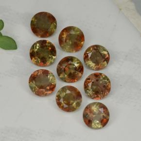 Pedras preciosas de andaluzita rosa natural de 2,16 ct, corte redondo, VS