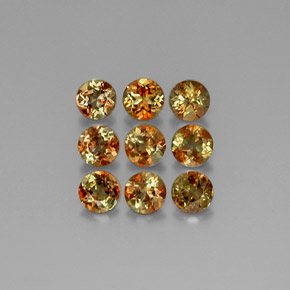 Pedras preciosas de andaluzita multicolorido natural de  ct, corte redondo, VS