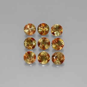 Pedras preciosas de andaluzita multicolorido natural de  ct, corte redondo, VS