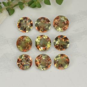 Pedras preciosas de andaluzita multicolorido natural de 1,92 ct, corte redondo, VS