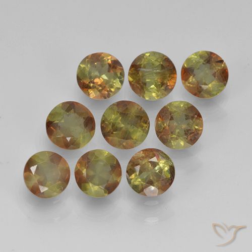 2.19ctw Natural Multicolorido Andaluzita, Redondo, VS