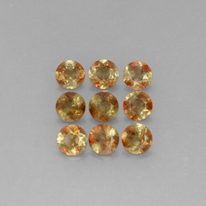 Pedras preciosas de andaluzita multicolorido natural de  ct, corte redondo, VS