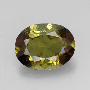 Andaluzita multicolorido natural 1,64ct, corte oval, VS-SI