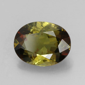 Andaluzita multicolorido natural 1,64ct, corte oval, VS-SI