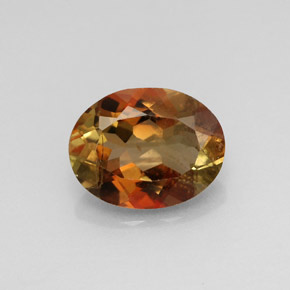Andaluzita multicolorido natural 1,82ct, corte oval, VS
