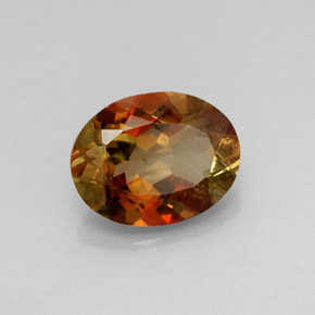 Andaluzita multicolorido natural 1,82ct, corte oval, VS