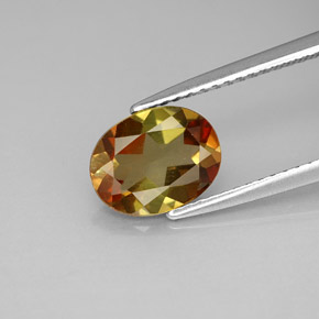 Andaluzita multicolorido natural 1,61ct, corte oval, VVS-VS