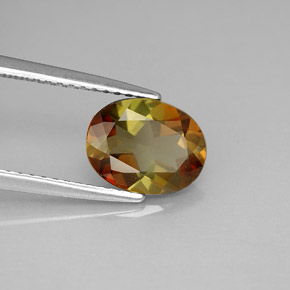 Andaluzita multicolorido natural 1,61ct, corte oval, VVS-VS