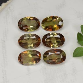 Pedras preciosas de andaluzita multicolorido natural de 2,49 ct, corte oval, VVS-VS