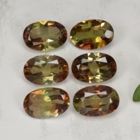 Pedras preciosas de andaluzita multicolorido natural de 2,49 ct, corte oval, VVS-VS