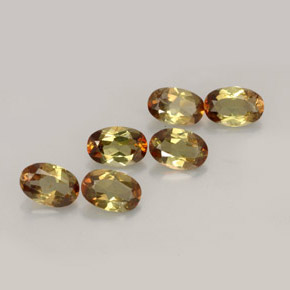 Pedras preciosas de andaluzita multicolorido natural de  ct, corte oval, VVS-VS