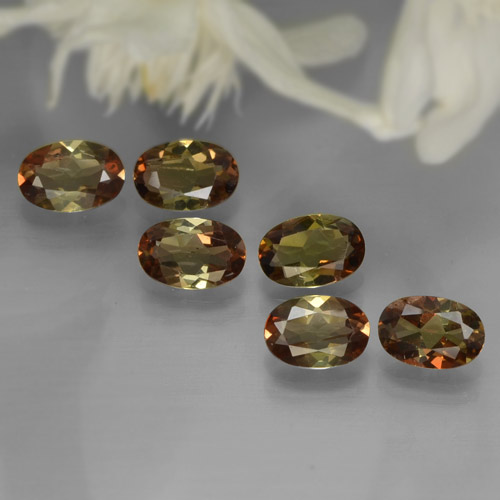 Pedras preciosas de andaluzita multicolorido natural de 2,42 ct, corte oval, VVS-VS