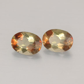 Pedras preciosas de andaluzita multicolorido natural de  ct, corte oval, VS