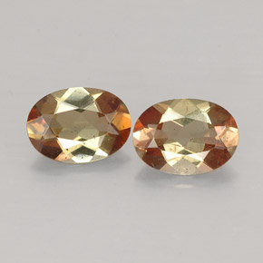 Pedras preciosas de andaluzita multicolorido natural de  ct, corte oval, VS