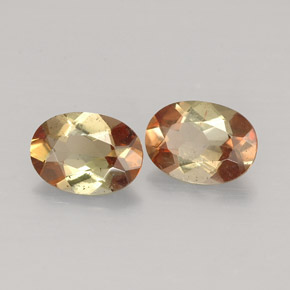 Pedras preciosas de andaluzita multicolorido natural de  ct, corte oval, VS