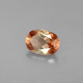 Andaluzita multicolorido natural 1,28ct, corte oval, VVS-VS